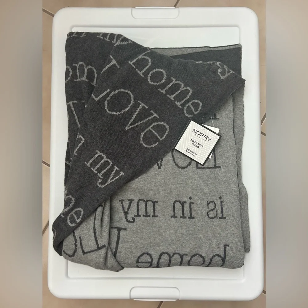 NWT “Love is in my home” 100% Cotton Throw Blanket